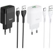 Мережевий зарядний пристрій HOCO C72Q Glorious single port QC3.0 charger set(Type-C) White