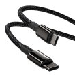 Кабель Baseus Tungsten Gold Fast Charging Data Cable Type-C to Type-C 100W 2m Black