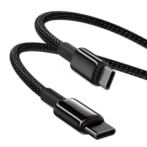 Кабель Baseus Tungsten Gold Fast Charging Data Cable Type-C to Type-C 100W 2m Black