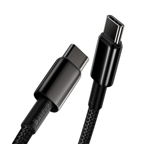 Кабель Baseus Tungsten Gold Fast Charging Data Cable Type-C to Type-C 100W 2m Black