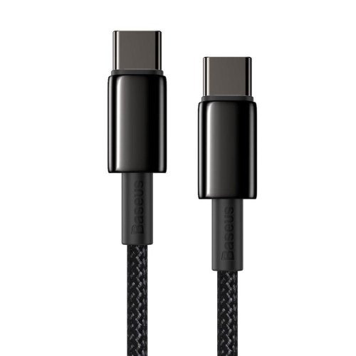 Кабель Baseus Tungsten Gold Fast Charging Data Cable Type-C to Type-C 100W 2m Black