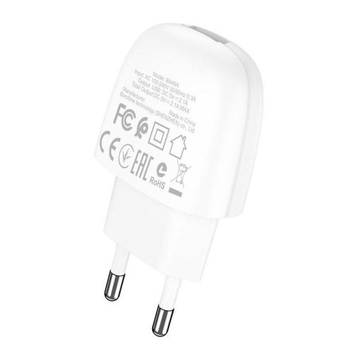 Мережевий зарядний пристрій BOROFONE BA49A Vast power single port charger White