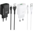 Мережевий зарядний пристрій HOCO C72Q Glorious single port QC3.0 charger set(Micro) White