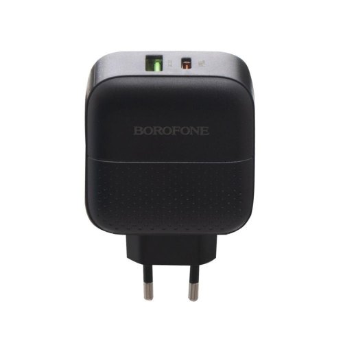Мережевий зарядний пристрій BOROFONE BA46A Premium PD + QC3.0 (Type-C to Lightning) Black