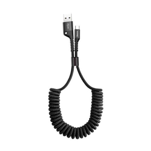 Кабель Baseus Fish eye Spring Data Cable For Type-C 3A 1M Black