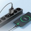 Мережевий зарядний пристрій HOCO C88A Star round dual port charger set(Type-C) Black