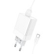 Мережевий зарядний пристрій BOROFONE BA47A Mighty speed single port QC3.0 3A + Type-C cable White