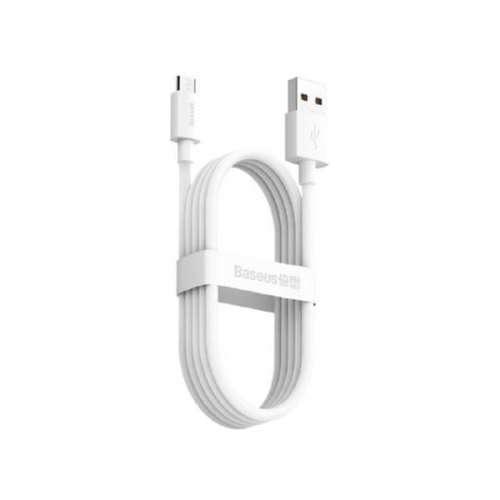 Кабель Baseus Simple Wisdom Data Cable Kit USB to Micro 2.1A (2PCS/Set）1.5m White