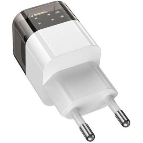 Мережевий зарядний пристрій HOCO C125A Transparent tribute single-port PD20W charger Transparent Black