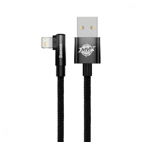 Кабель Baseus MVP 2 Elbow-shaped Fast Charging Data Cable USB to iP 2.4A 1m Black