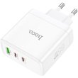Мережевий зарядний пристрій HOCO N30 Glory PD65W three-port(2C1A) fast charger White