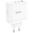 Мережевий зарядний пристрій HOCO N30 Glory PD65W three-port(2C1A) fast charger White