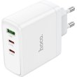 Мережевий зарядний пристрій HOCO N30 Glory PD65W three-port(2C1A) fast charger White
