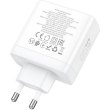 Мережевий зарядний пристрій HOCO N30 Glory PD65W three-port(2C1A) fast charger White
