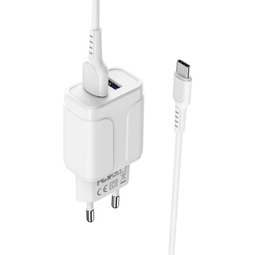 Мережевий зарядний пристрій BOROFONE BA37A Speedy dual port charger(Type-C) White