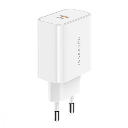 Мережевий зарядний пристрій BOROFONE BA57A Easy Speed single port PD20W charger White