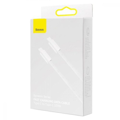 Кабель Baseus Dynamic Series Fast Charging Data Cable Type-C to Type-C 100W 2m White