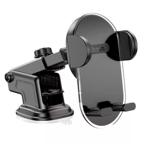 Автотримач для мобільного HOCO H3 Shiny press type car holder(center console) Black