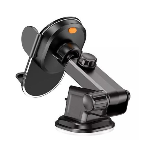 Автотримач для мобільного HOCO H3 Shiny press type car holder(center console) Black