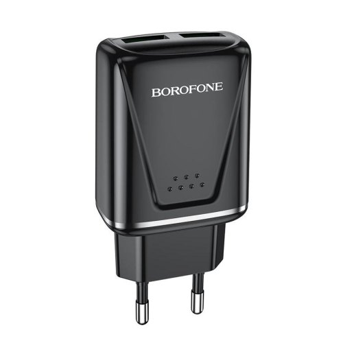 Borofone BA54A Wide Road 2xUSB-A, QC3.0, 18W Black (BA54AB)