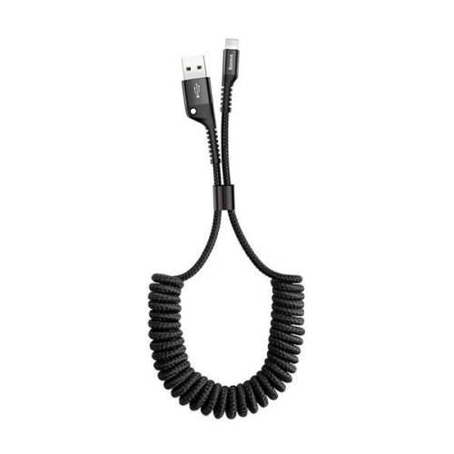 Кабель Baseus Fish eye Spring Data Cable Lightning 1m Black