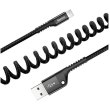 Кабель Baseus Fish eye Spring Data Cable Lightning 1m Black