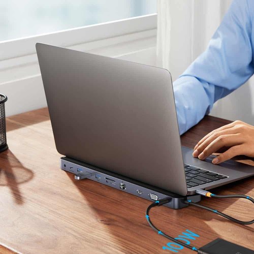 USB-Hub Baseus EliteJoy Gen2 11-Port Type-C HUB Adapter Dark gray