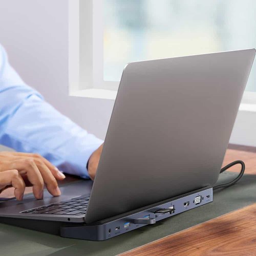 USB-Hub Baseus EliteJoy Gen2 11-Port Type-C HUB Adapter Dark gray