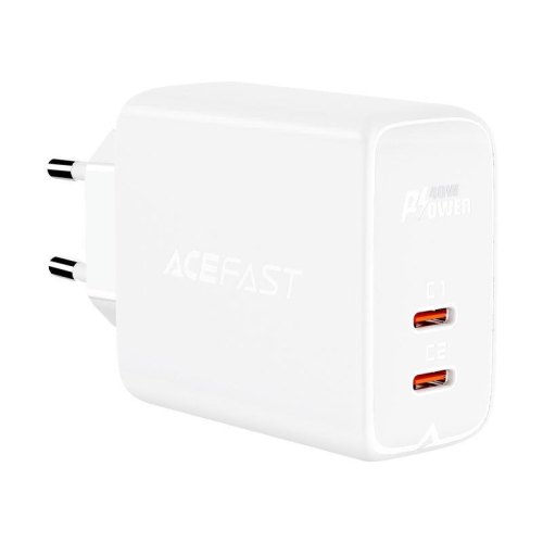 Мережевий зарядний пристрій ACEFAST A9 PD40W(USB-C+USB-C) dual port charger White