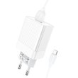 Мережевий зарядний пристрій BOROFONE BA47A Mighty speed single port QC3.0 3A + Micro-USB cable White