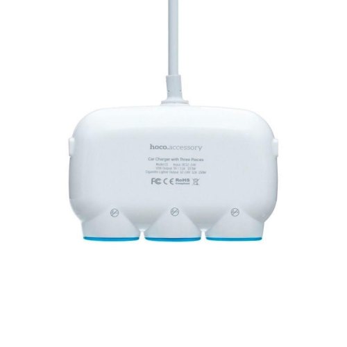 Мережевий зарядний пристрій HOCO N33 Start three-port PD35W(2C1A) charger White