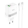Мережевий зарядний пристрій HOCO N21 Extension speed PD30W+QC3.0 charger set(Type-C to Type-C) White