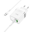 Мережевий зарядний пристрій HOCO N21 Extension speed PD30W+QC3.0 charger set(Type-C to Type-C) White