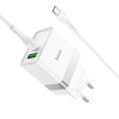 Мережевий зарядний пристрій HOCO N21 Extension speed PD30W+QC3.0 charger set(Type-C to Type-C) White