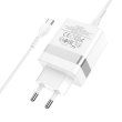 Мережевий зарядний пристрій HOCO N21 Extension speed PD30W+QC3.0 charger set(Type-C to Type-C) White