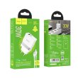 Мережевий зарядний пристрій HOCO N21 Extension speed PD30W+QC3.0 charger set(Type-C to Type-C) White