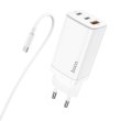 Мережевий зарядний пристрій HOCO N16 Scenery 65W three-port(2C1A) charger set(Type-C to Type-C) White