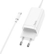 Мережевий зарядний пристрій HOCO N16 Scenery 65W three-port(2C1A) charger set(Type-C to Type-C) White