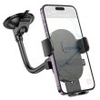 Автотримач для мобільного HOCO H20 Mighty one-button car holder(windshield) Black