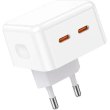 Мережевий зарядний пристрій BOROFONE BA76A Source dual port PD35W(2C) charger White
