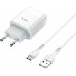 Мережевий зарядний пристрій HOCO C72A Glorious single port charger set(Type-C) White