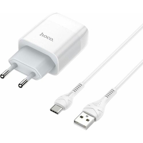 Мережевий зарядний пристрій HOCO C72A Glorious single port charger set(Type-C) White