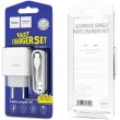 Мережевий зарядний пристрій HOCO C72A Glorious single port charger set(Type-C) White