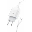 Мережевий зарядний пристрій HOCO C72A Glorious single port charger set(Type-C) White