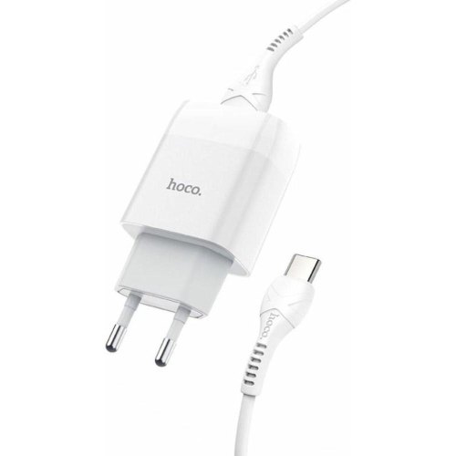 Мережевий зарядний пристрій HOCO C72A Glorious single port charger set(Type-C) White