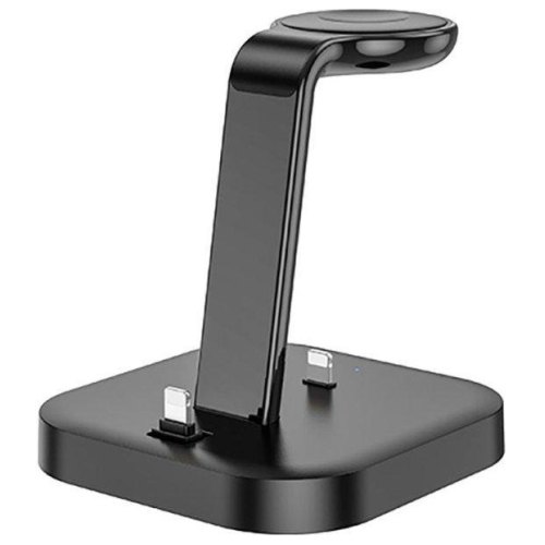 Бездротовий зарядний пристрій HOCO CW43 Graceful 3-in-1 charger Black