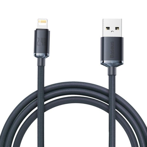 Кабель Baseus Crystal Shine Series Fast Charging Data Cable USB to iP 2.4A 2m Black