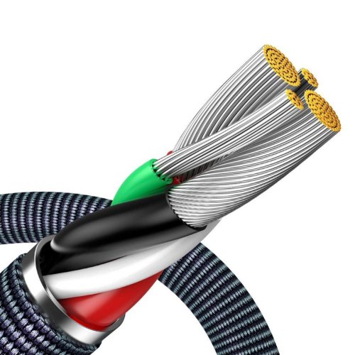 Кабель Baseus Crystal Shine Series Fast Charging Data Cable USB to iP 2.4A 2m Black