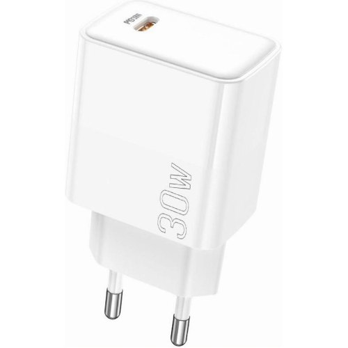 Мережевий зарядний пристрій BOROFONE BA77A Insightful single port PD30W charger White