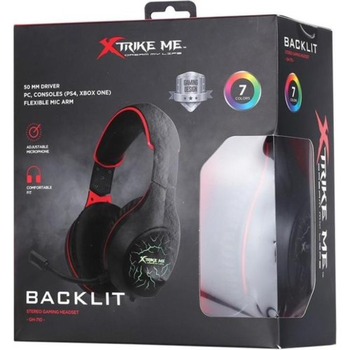 Ігрова гарнітура дротова, XTRIKE GH-710 black